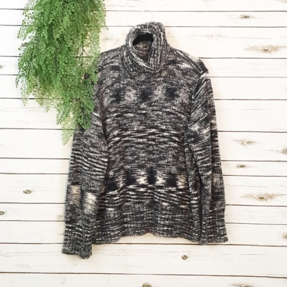 Venezia black white turtleneck sweater 18/…